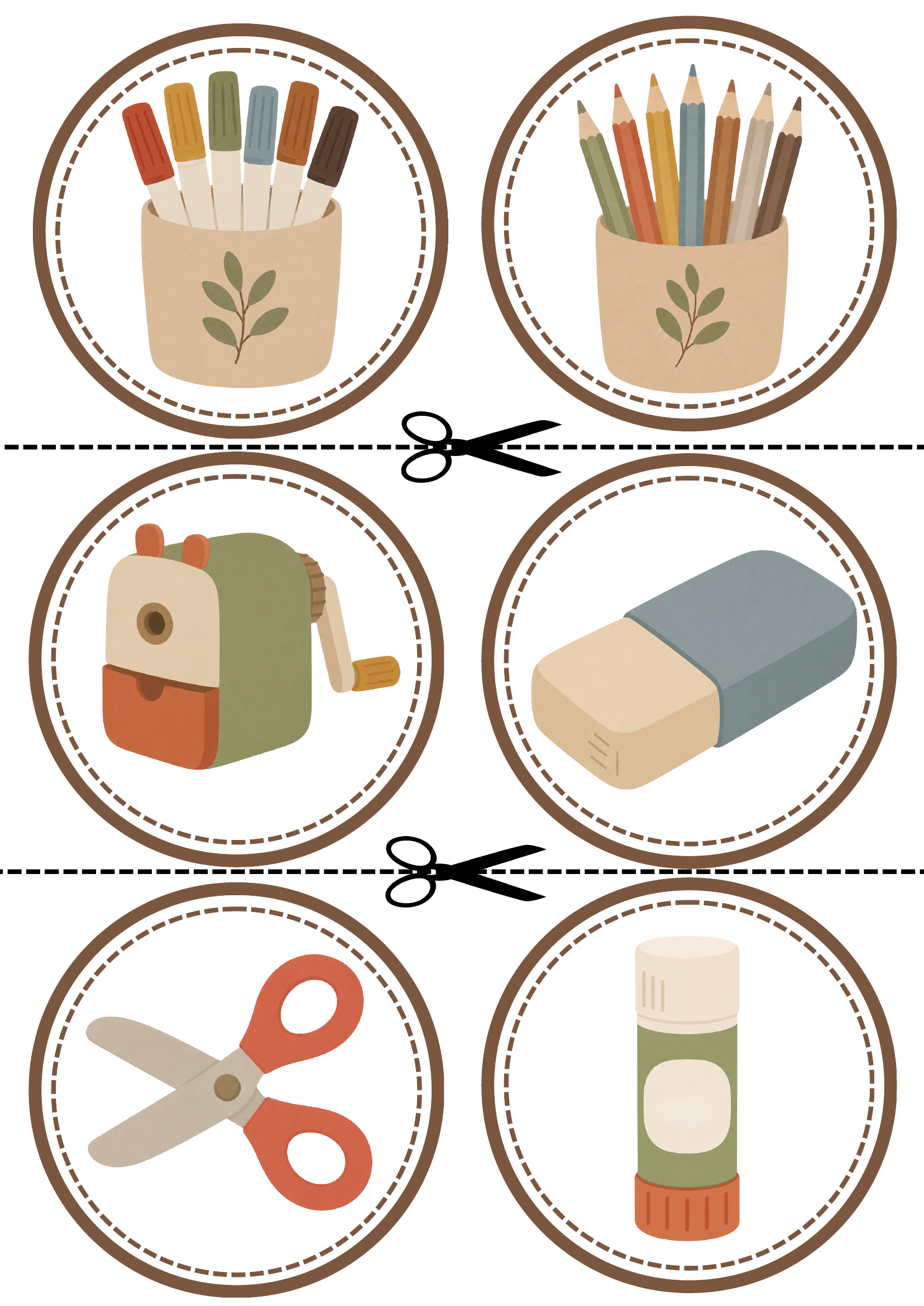 Étiquettes à découper Cannelle