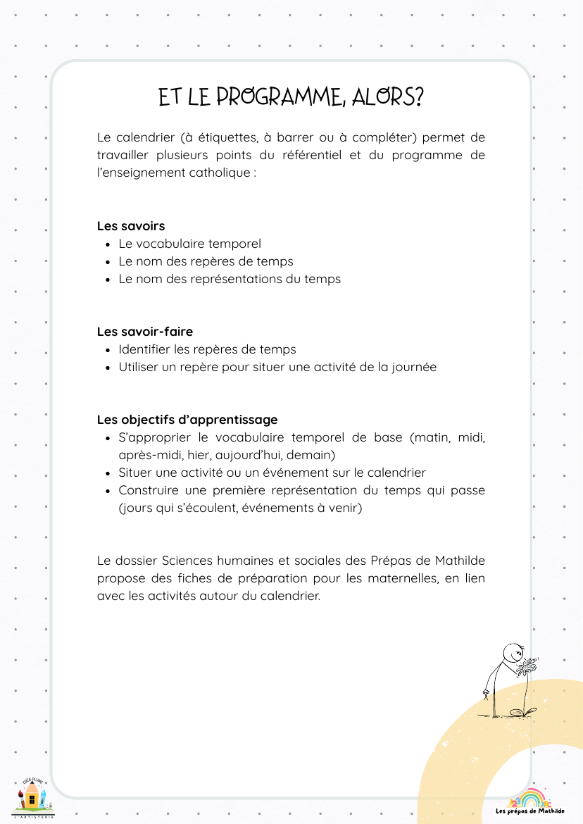 Le lien avec le programme : savoirs, savoir-faire, objectifs d'apprentissage